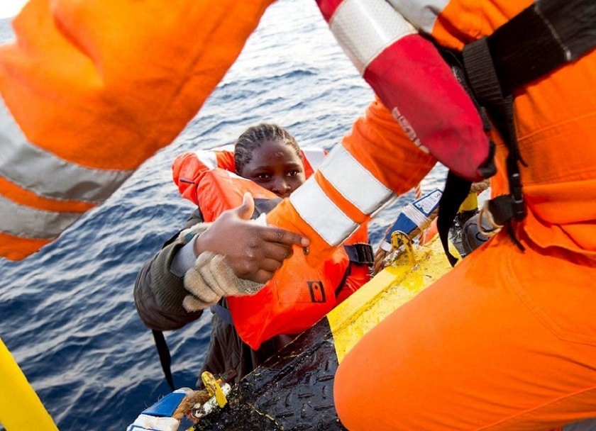 Sauvetage en mer Méditerranée © Patrick Bar / SOS Méditerranée